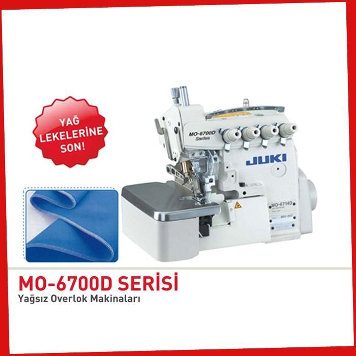 Mo-6716D-De6-307 Juki 5 İplik Havalı İplik Kesmeli Overlok